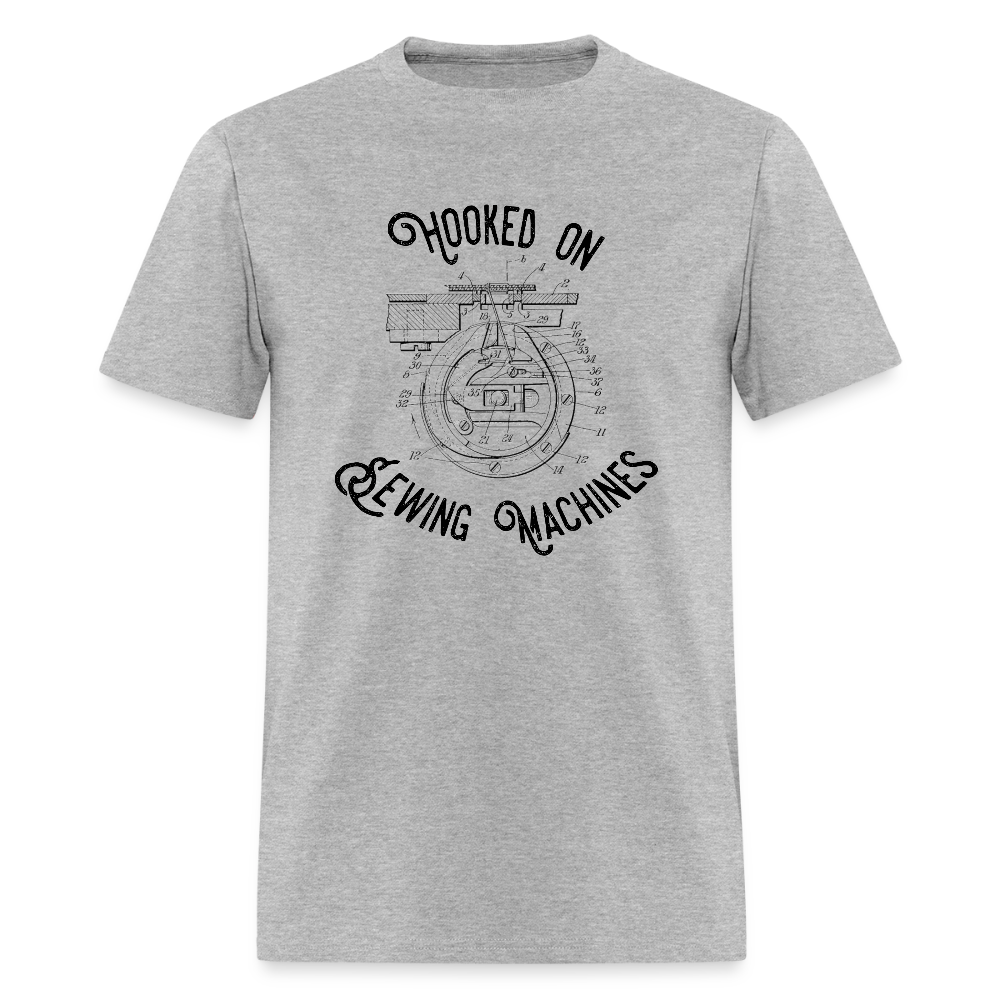 Men's Hooked on Sewing Machines T-Shirt - heather gray