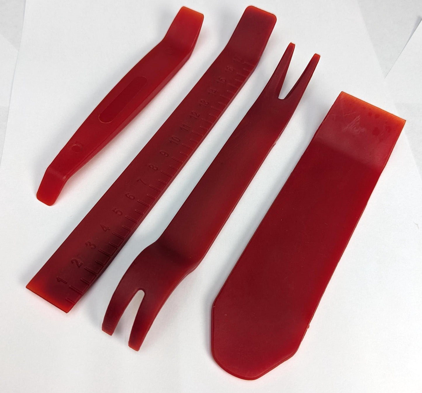 New Harder Material! Plastic Pry Tool Kit Very Strong with Sharp Edges to Prevent Damage to Your Machine Red Color