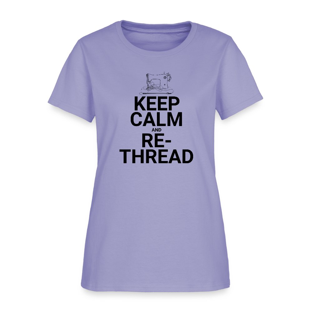 Women's Keep Calm and Re-Thread T-Shirt - lavender