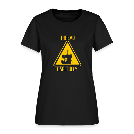 Women's Thread Carefully T-Shirt - black