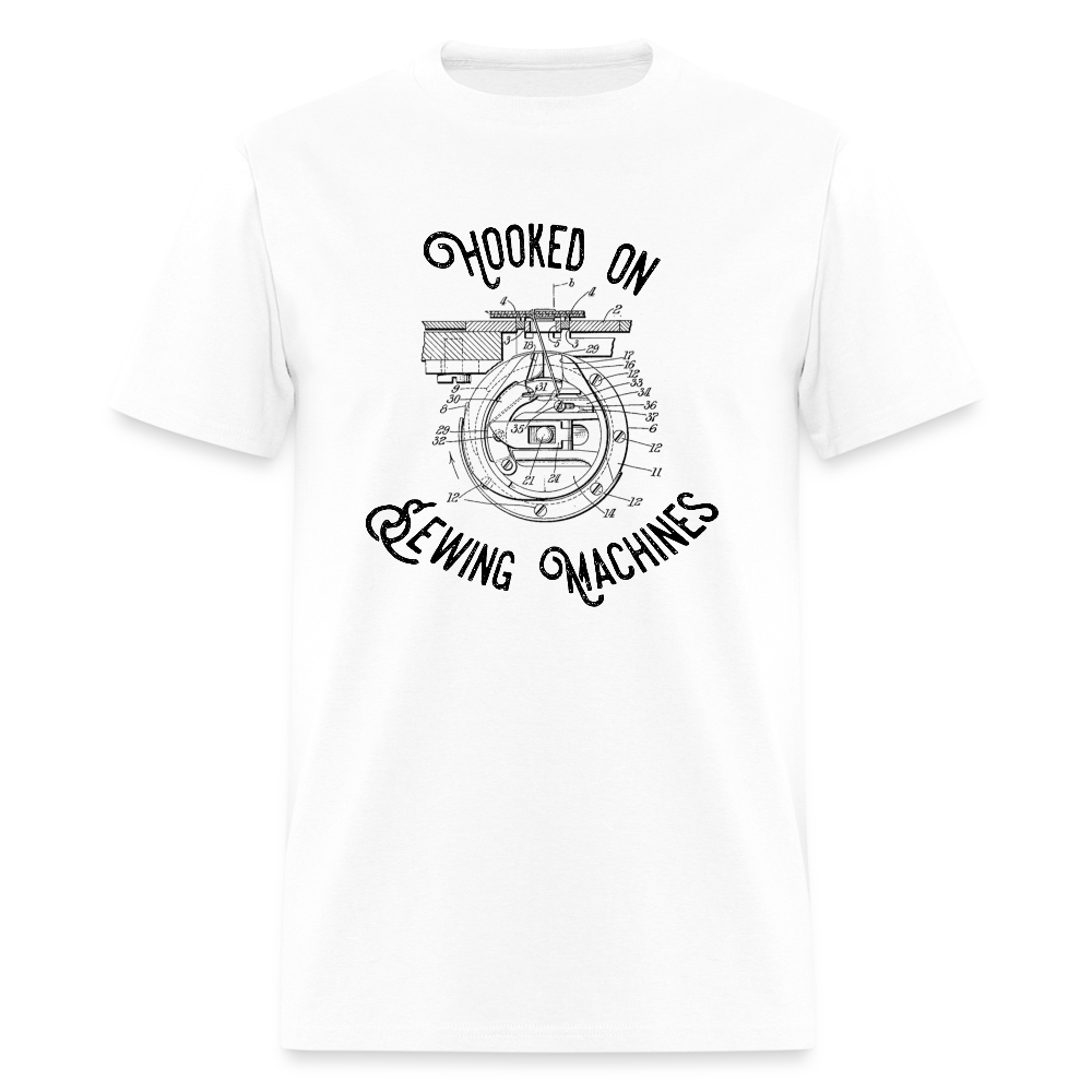 Men's Hooked on Sewing Machines T-Shirt - white