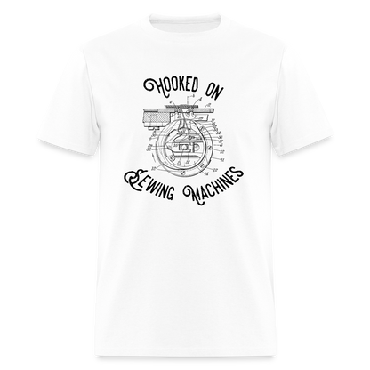 Men's Hooked on Sewing Machines T-Shirt - white