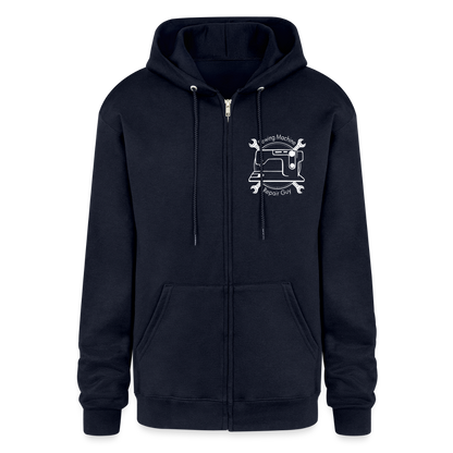 Champion Unisex Full Zip Hoodie SMRG Logo - navy