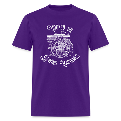 Men's Hooked on Fixing Sewing Machines T-Shirt - purple