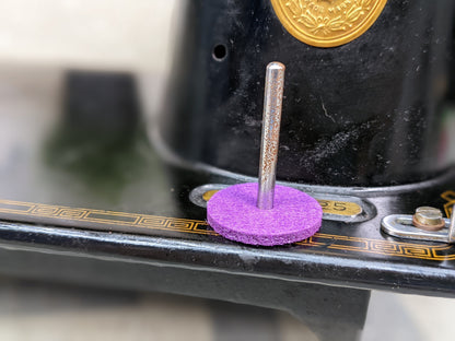 Purple Bobbin Winder Tire With Purple Felt Pads (3 Sets) Rubber tire for Singer Kenmore and most vintage sewing machines